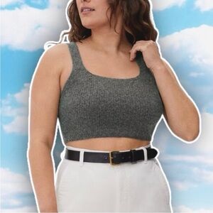 NWT EVERLANE The Cozy-Stretch Tank Balletcore Academia Wool Sweater Crop Top